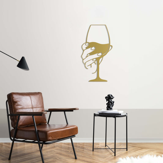 Glass of Indifference Metal Wall Sculpture | Modern Statement Art