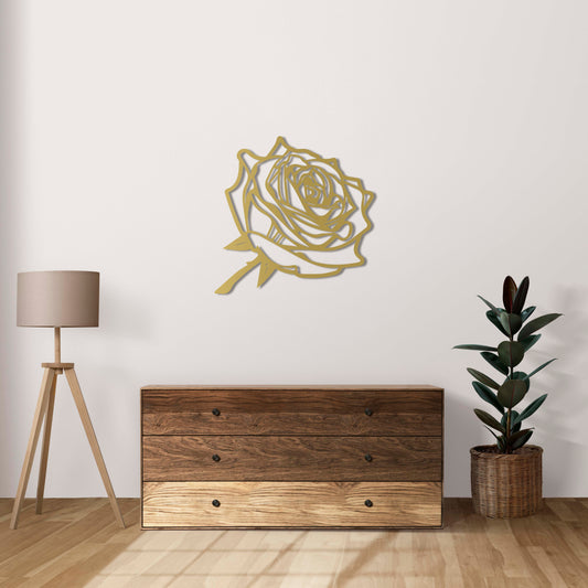 Handcrafted decorative floral sculpture featuring black rose design