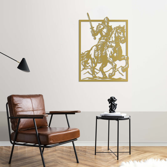 Stormborn Knight Metal Wall Decor | Bold Medieval Warrior Sculpture