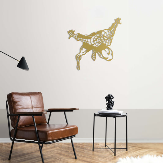 Spider-Man Action Pose Metal Wall Decor | Dynamic Superhero Sculpture