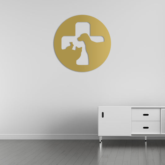 Loyal Duo Metal Wall Decor | Heartfelt Animal Companionship Sculpture