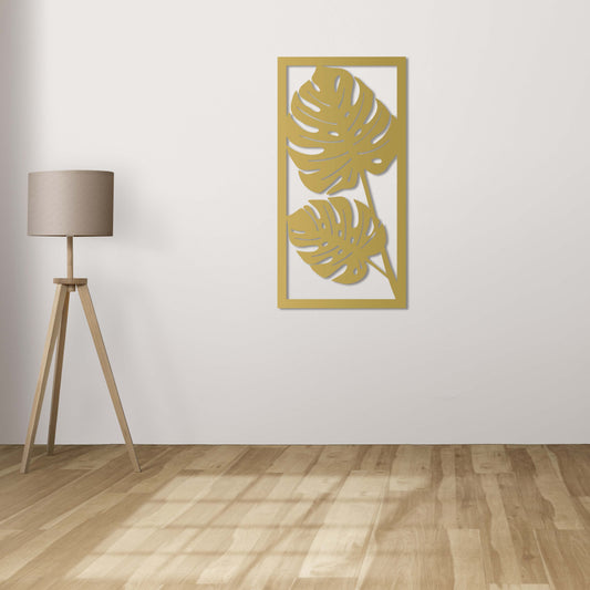 Tranquil Tropics Leaf Metal Wall Decor | Exotic Nature-Inspired Sculpture