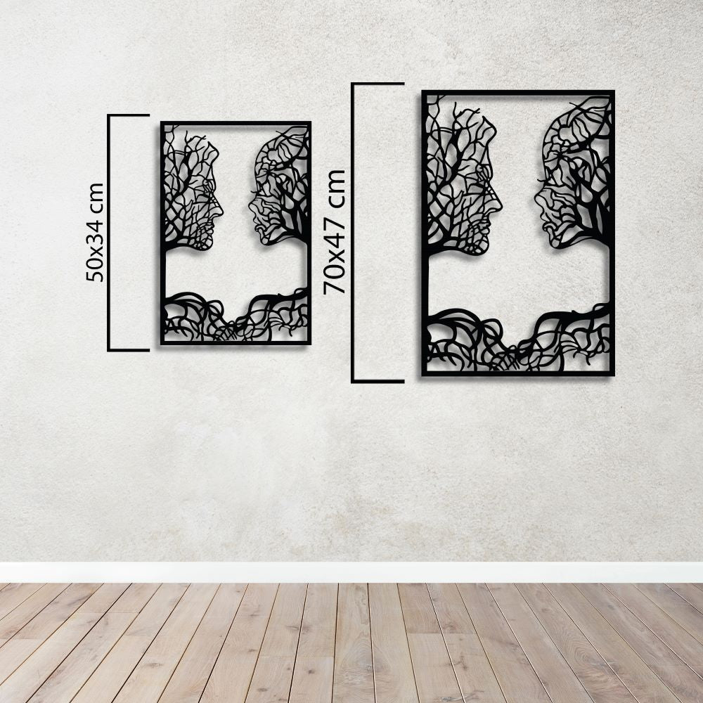 Mirrored Essence Metal Wall Decor | Symbolic Abstract Art Sculpture