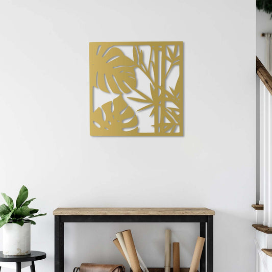 Windblown Leaves Metal Wall Decor | Graceful Botanical Art Sculpture