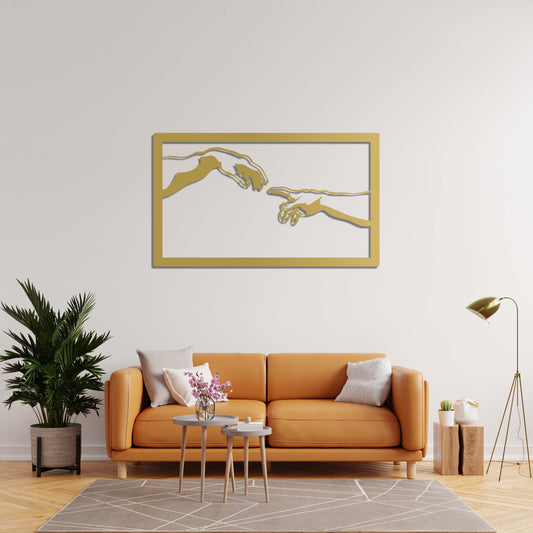 Divine Spark | Hand of Creation Metal Wall Sculpture