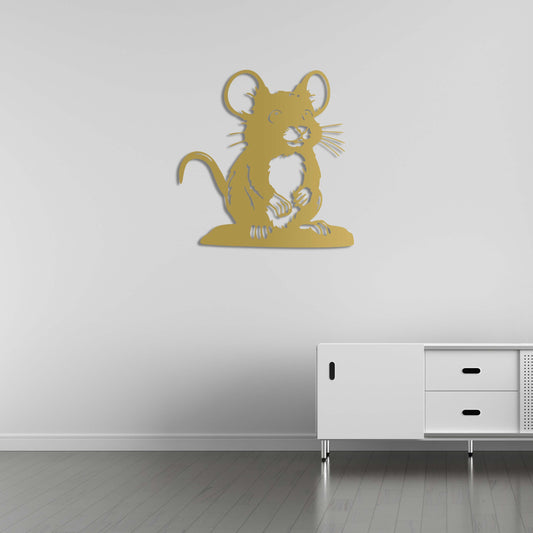 Cheeky Mouse Metal Wall Decor | Playful and Humorous Sculpture