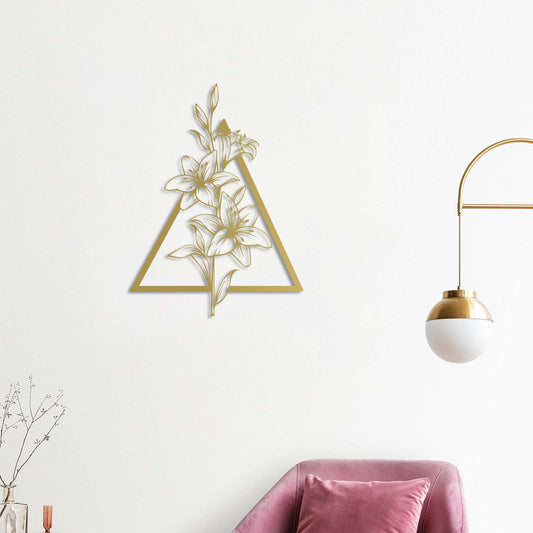 Lily Flower Metal Wall Decor | Graceful Floral-Inspired Wall Sculpture
