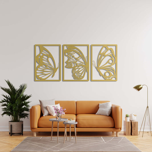 Wings of Grace | Butterfly Silhouette Metal Wall Sculpture