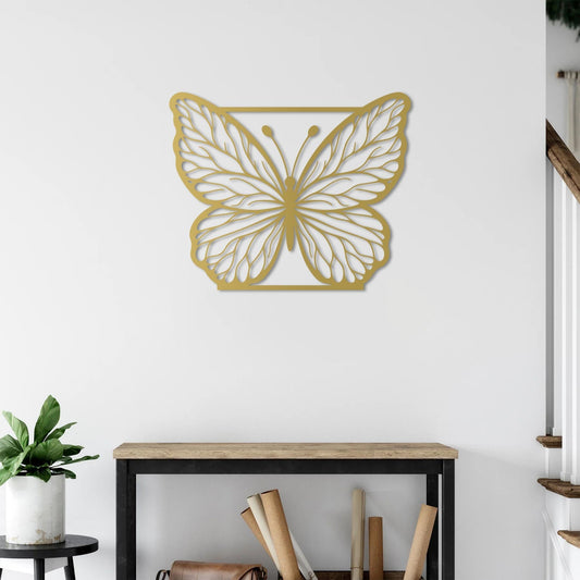 Graceful Butterfly Metal Wall Decor | Symbolic Nature-Inspired Sculpture