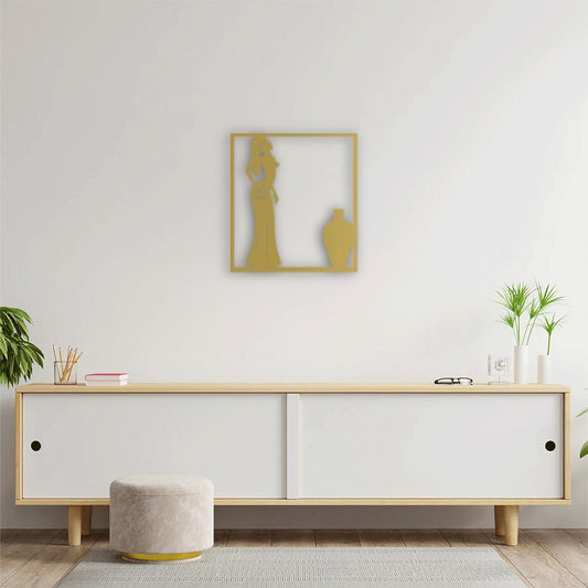 Regal Silence Metal Wall Decor | Noble Wildlife Art Sculpture