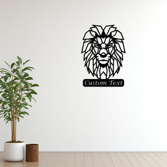 Contemporary Lion Metal Wall Decor | Bold Modern Animal Sculpture
