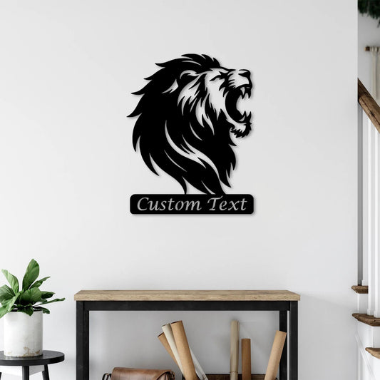 Lion’s Roar Metal Wall Decor | Bold and Regal Animal Sculpture