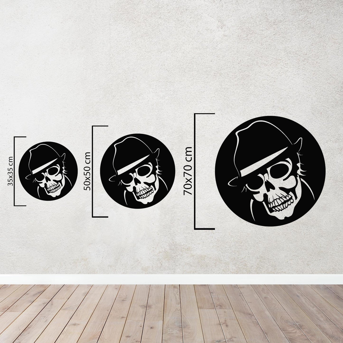 Shadow Bones | Gothic Skull Metal Wall Centerpiece