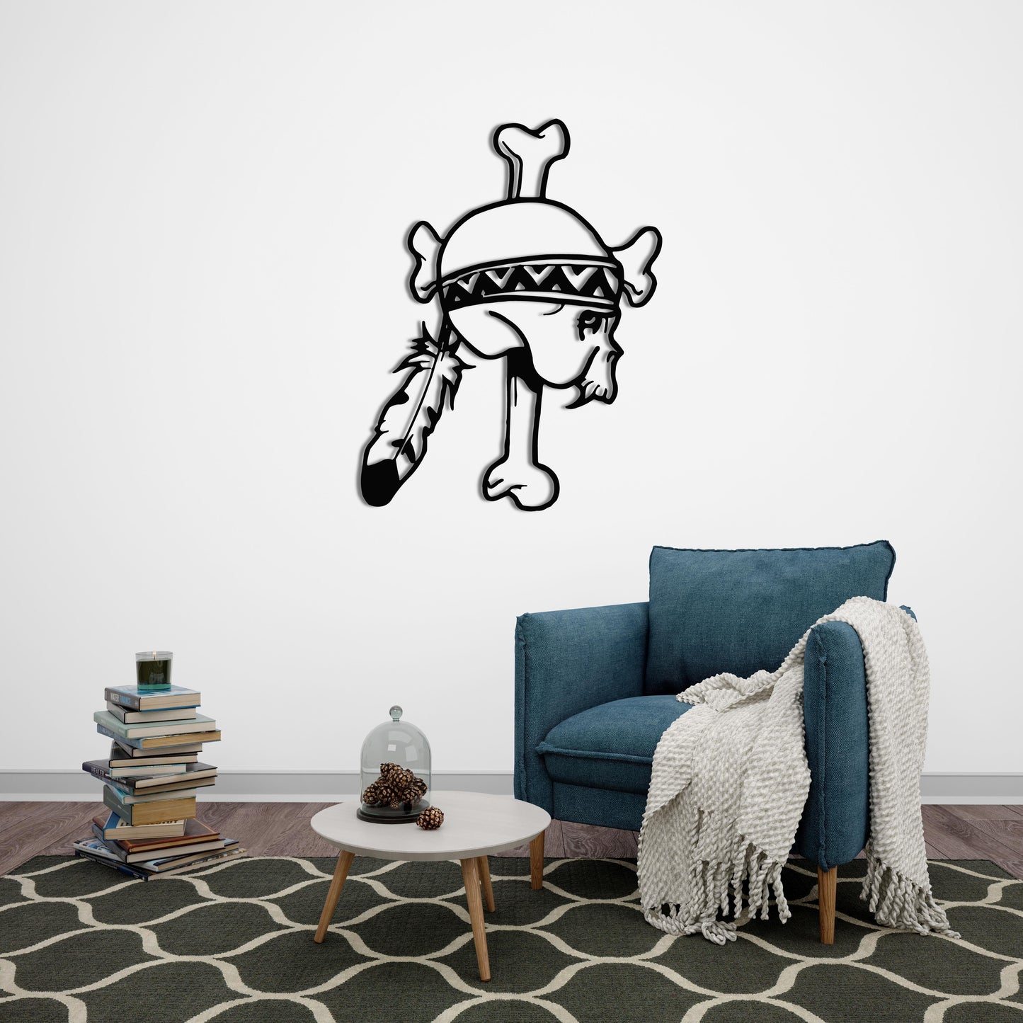 Spirit of the Ancestors | Tribal Skull Metal Wall Art