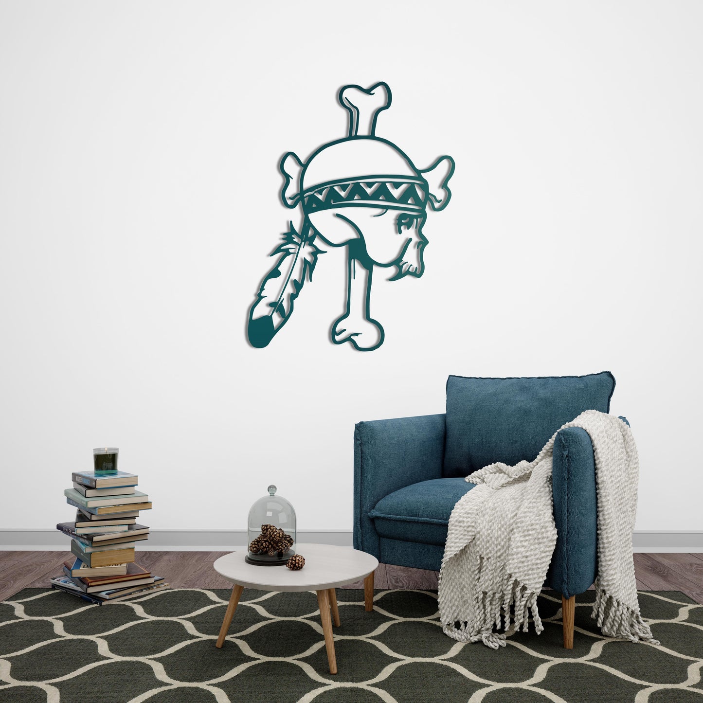 Spirit of the Ancestors | Tribal Skull Metal Wall Art