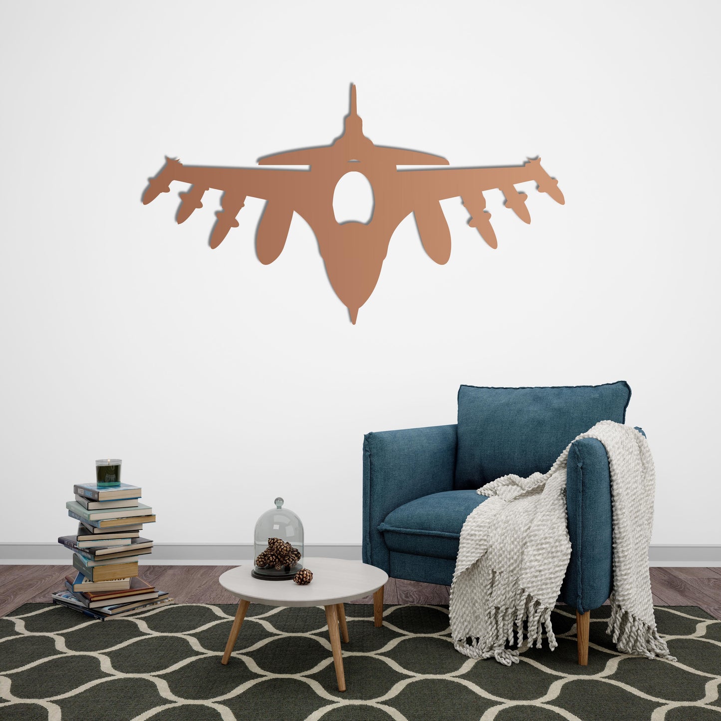 Military Jet Metal Wall Decor | Bold Aviation-Inspired Sculpture
