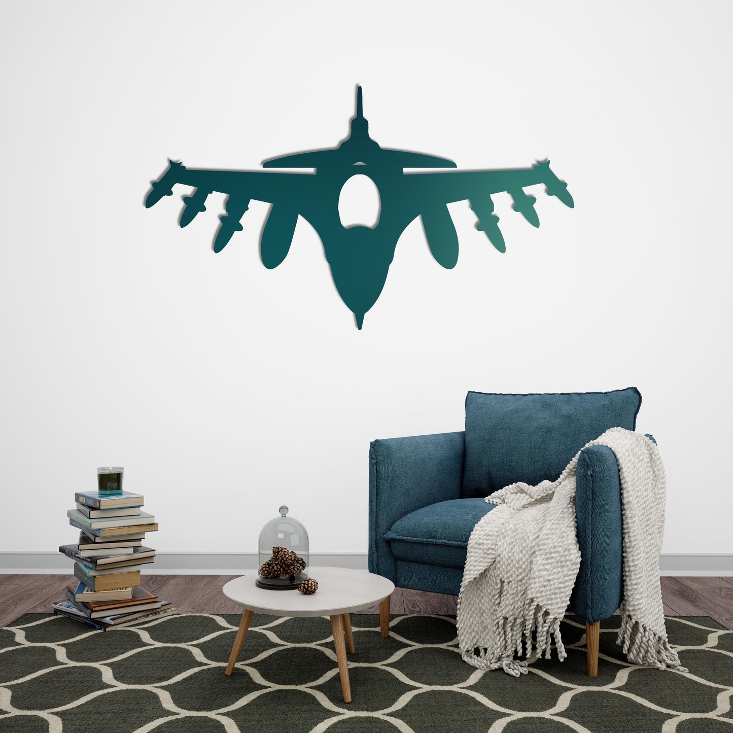 Military Jet Metal Wall Decor | Bold Aviation-Inspired Sculpture