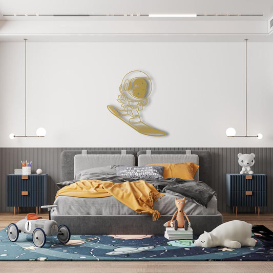 Cosmic Wave Rider Metal Wall Decor | Intergalactic Surf Art