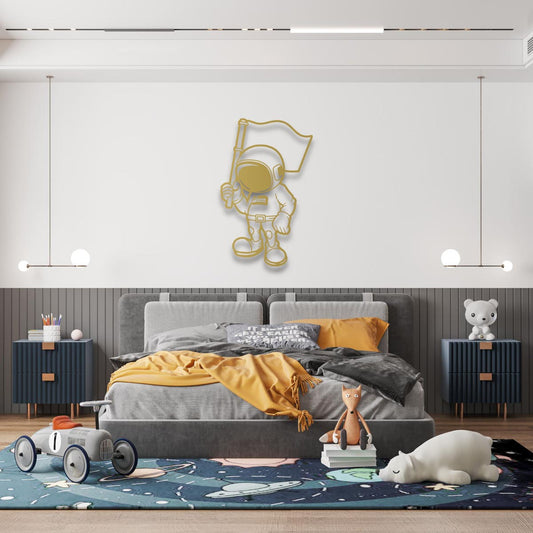 Celestial Voyager Metal Wall Decor | Galactic Adventure Sculpture