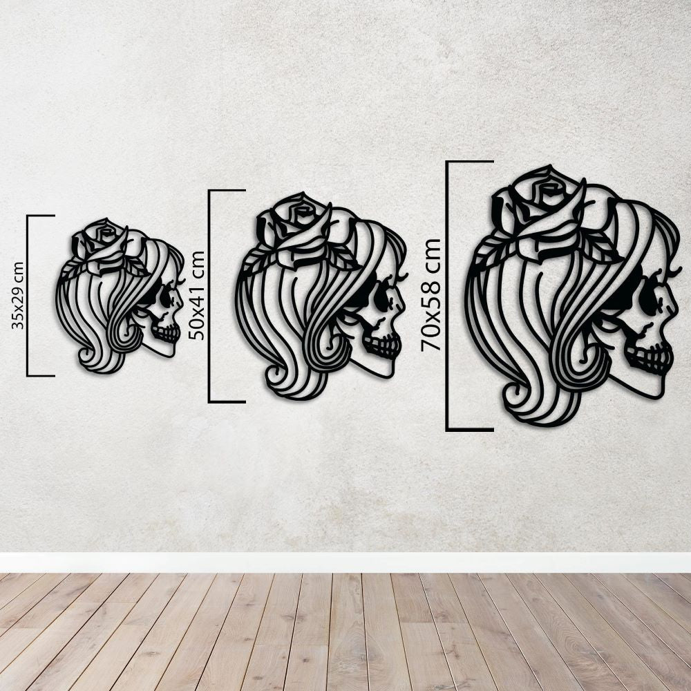 Till Death & Beyond | Gothic Love Skulls Metal Wall Sculpture