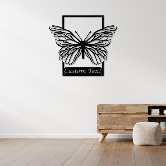 Whispers of Wings Metal Wall Decor | Graceful Butterfly Art Sculpture