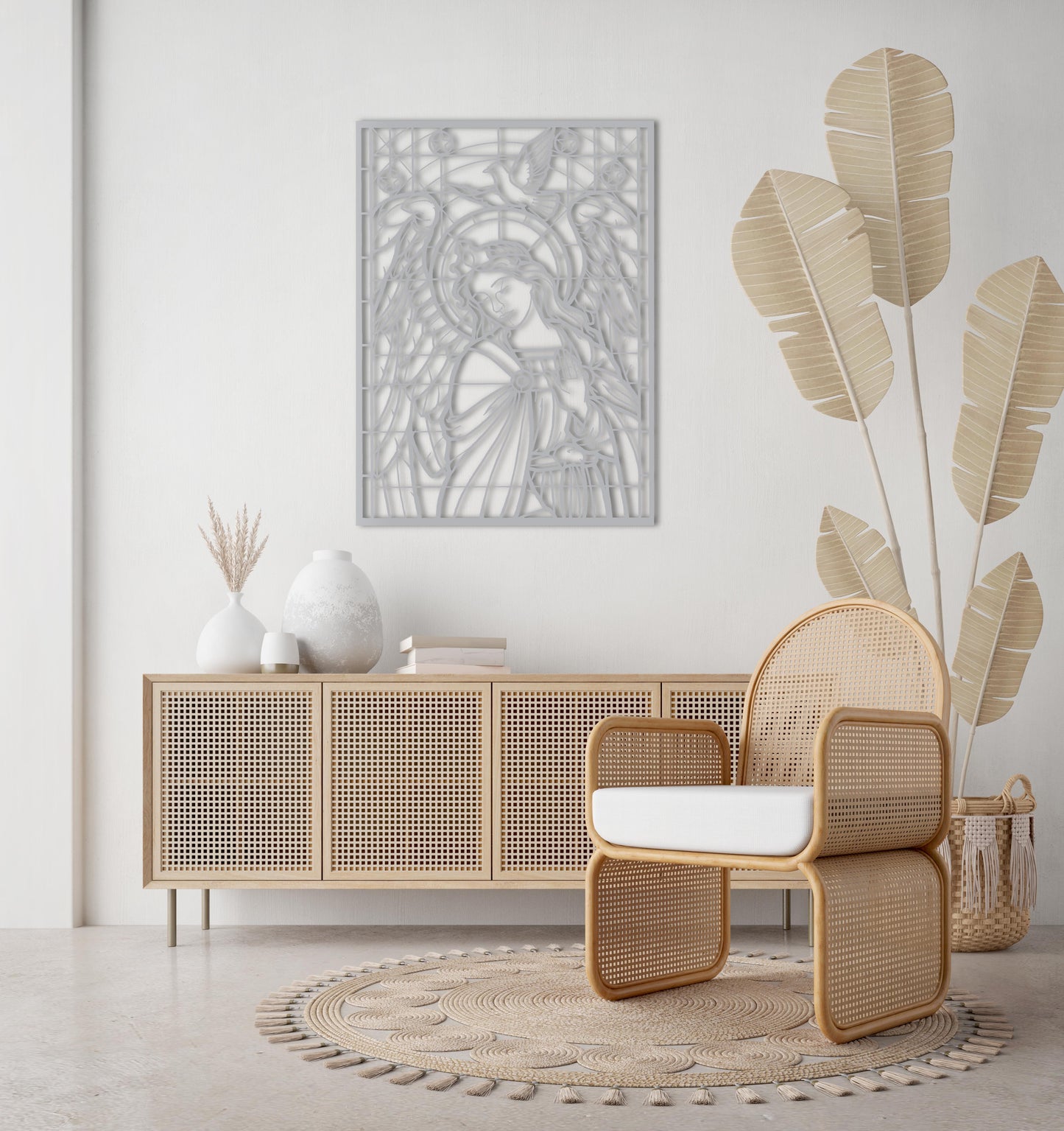 Silent Glow Metal Wall Decor | Graceful Artistic Sculpture