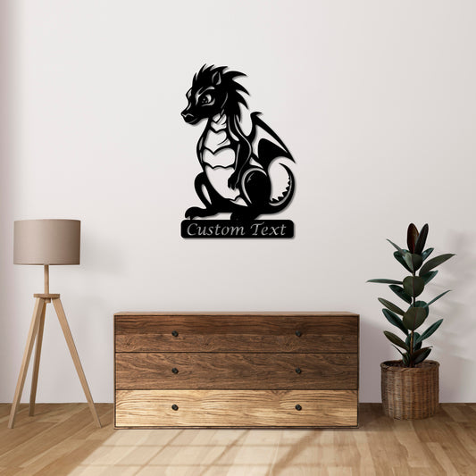 Tiny Dragon Metal Wall Decor | Whimsical Fantasy-Inspired Sculpture