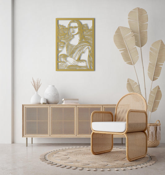 Timeless Mona Lisa Metal Wall Decor | Classic Renaissance Art Piece