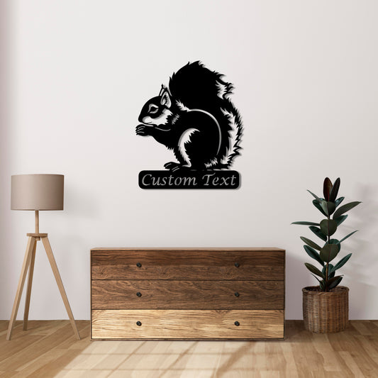 Whimsy in the Woods – Squirrel Metal Wall Art