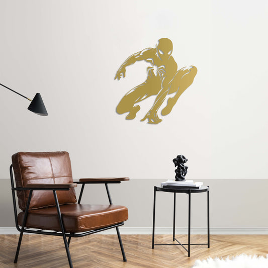 City Sentinel Metal Wall Decor | Dynamic Heroic Wall Sculpture