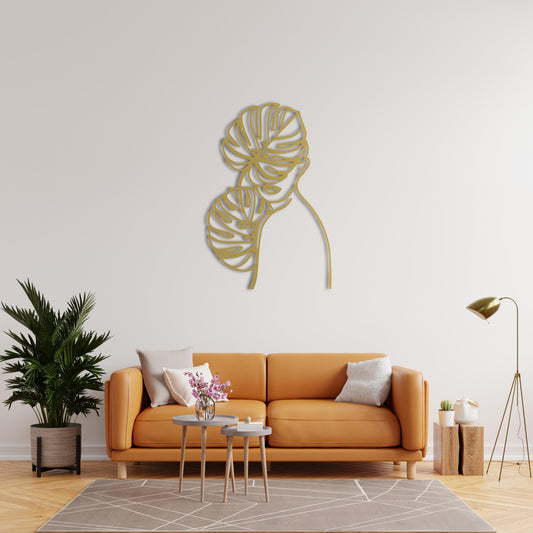 Nature’s Reflection Metal Wall Decor | Soulful Botanical Sculpture