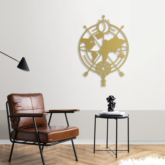Guided by the World | Compass & Map Adventure Wall Art