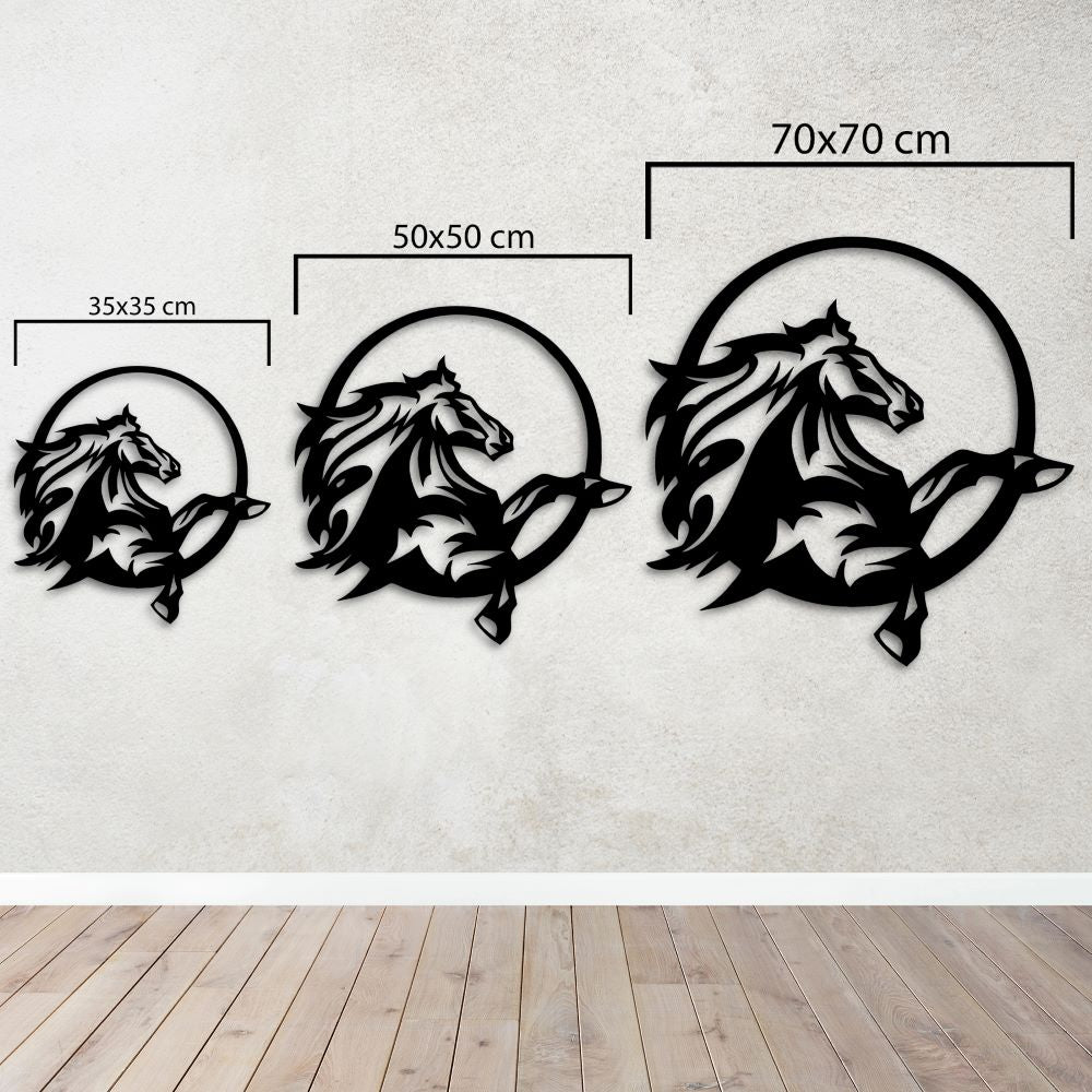 Majestic Horse Metal Wall Decor | Graceful Animal-Inspired Sculpture