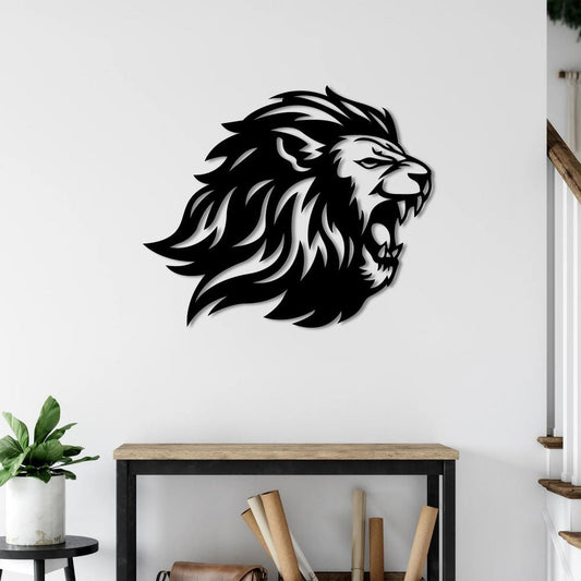 Majestic Lion Metal Wall Decor | Regal Animal-Inspired Sculpture