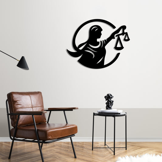 Echo of Justice Metal Wall Decor | Inspirational Legal Art Sculpture