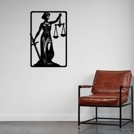 Blade of Justice Metal Wall Decor | Symbolic Legal Power Sculpture