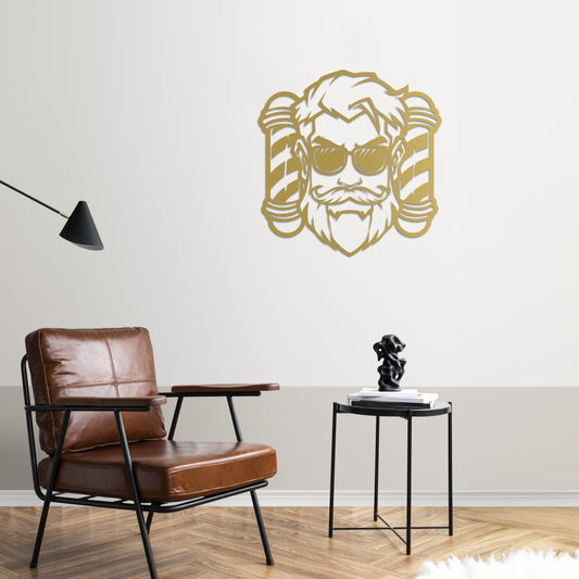 Edge of Style Metal Wall Decor | Classic Barbering Art Sculpture