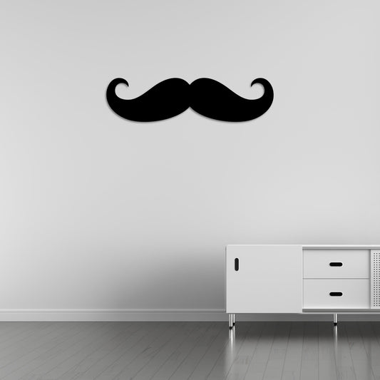 Vintage Stache Metal Wall Decor | Timeless Grooming Art Piece