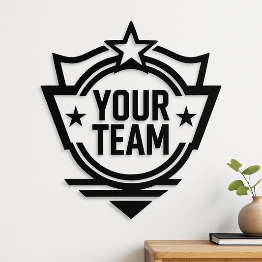 Your Favorite Teams Logo – Gift for Sports Fans & Clubs Metal Wall Art