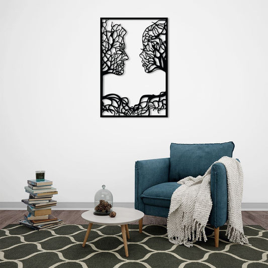 Mirrored Essence Metal Wall Decor | Symbolic Abstract Art Sculpture