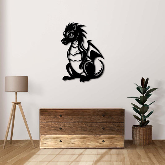 Tiny Dragon Metal Wall Decor | Whimsical Fantasy-Inspired Sculpture