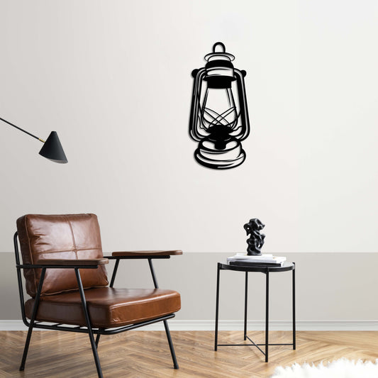 Glow of Memories | Vintage Lantern Metal Wall Accent