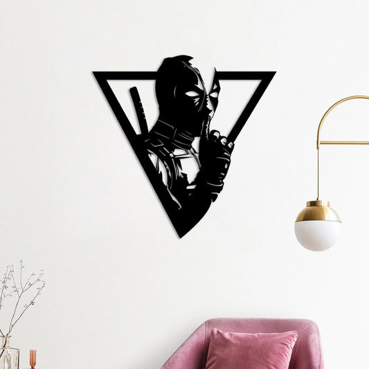 Deadpool Shadow Silhouette Metal Wall Art | Bold Comic-Inspired Decor