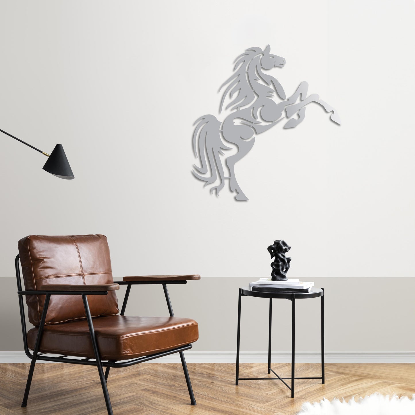 Running Horse Metal Wall Decor | Majestic Animal Wall Sculpture