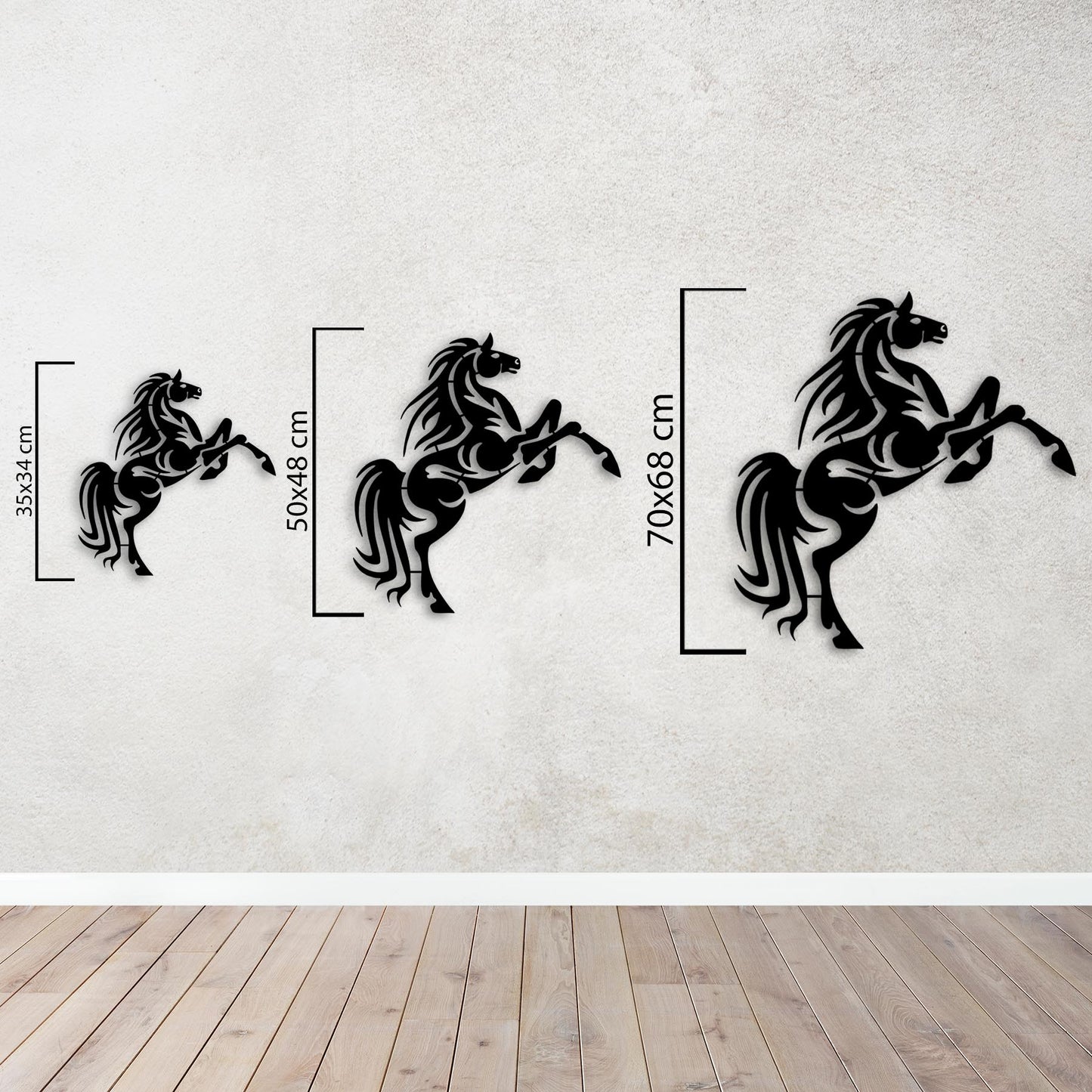 Running Horse Metal Wall Decor | Majestic Animal Wall Sculpture