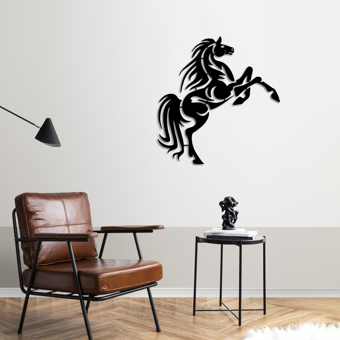 Running Horse Metal Wall Decor | Majestic Animal Wall Sculpture