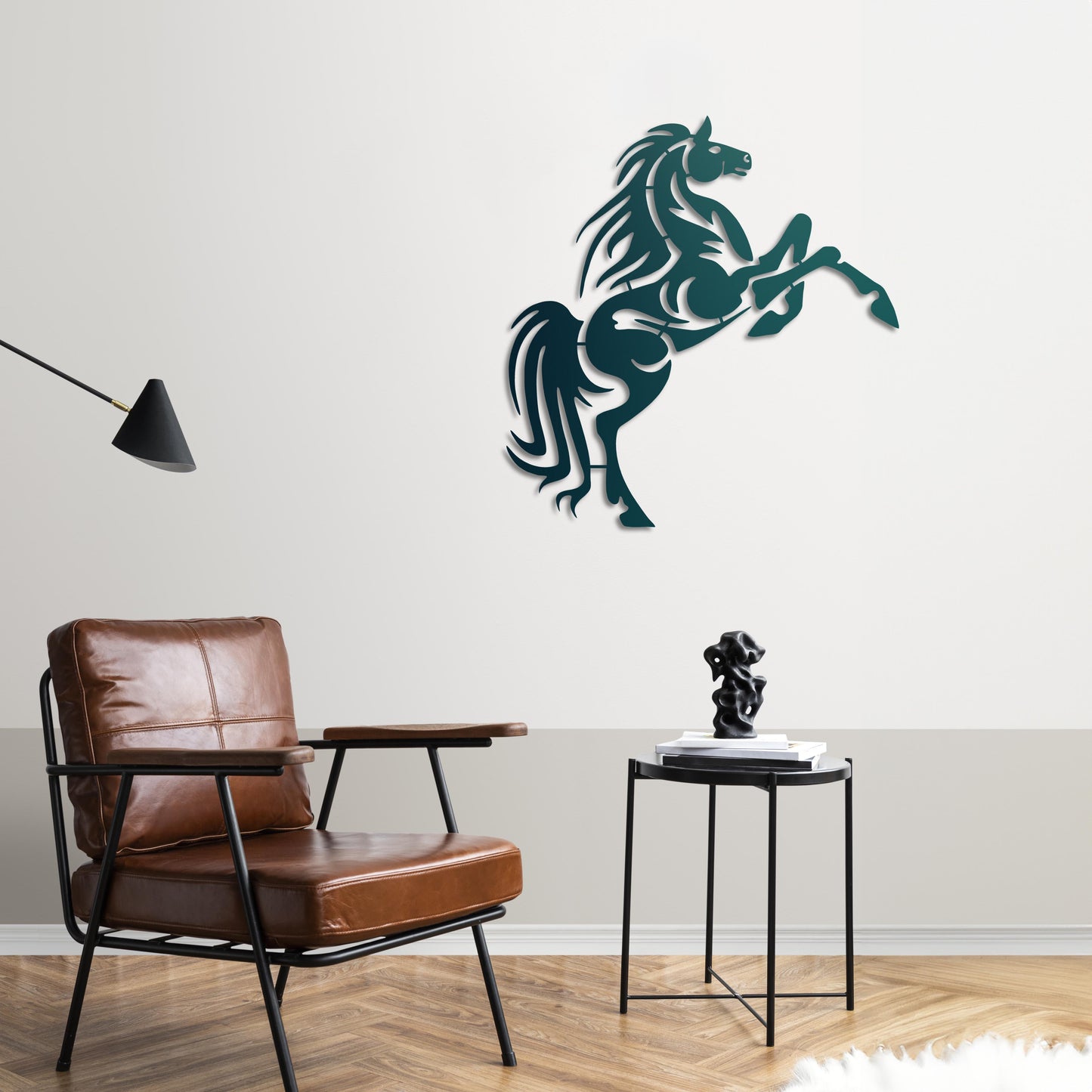 Running Horse Metal Wall Decor | Majestic Animal Wall Sculpture