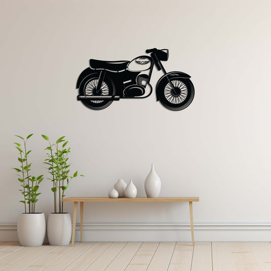 Legend on Two Wheels | Vintage Jawa Motorcycle Metal Wall Decor