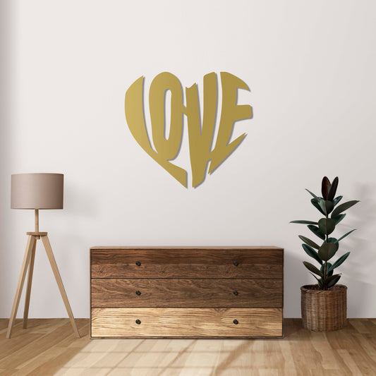 LOVE Metal Wall Art | Embrace of the Heart