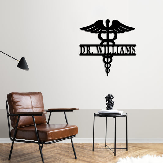 Healing Wings Metal Wall Decor | Symbolic Medical Art Sculpture